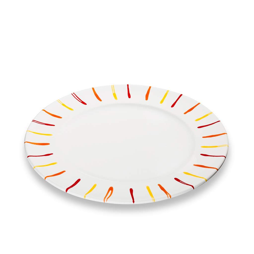 gmundner-keramik-speiseteller-gourmet-29-cm-buntgeflammt-handgemacht-in-sterreic image 4