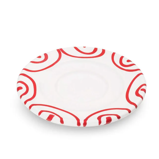 gmundner-keramik-unterteller-espresso-gourmet-11-cm-rotgeflammt image 1