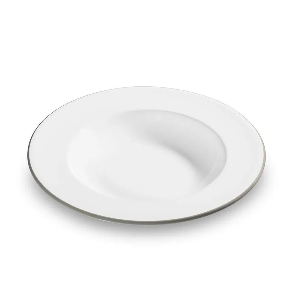 gmundner-keramik-suppenteller-gourmet-24-cm-grauer-rand-handgemacht-in-sterreich image 1
