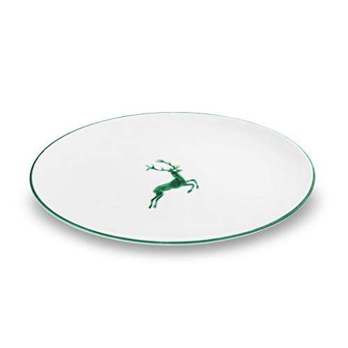 gmundner-keramik-platte-oval-gr-ner-hirsch-33-x-26-x-2-5-cm-handgemacht-in-sterr image 3