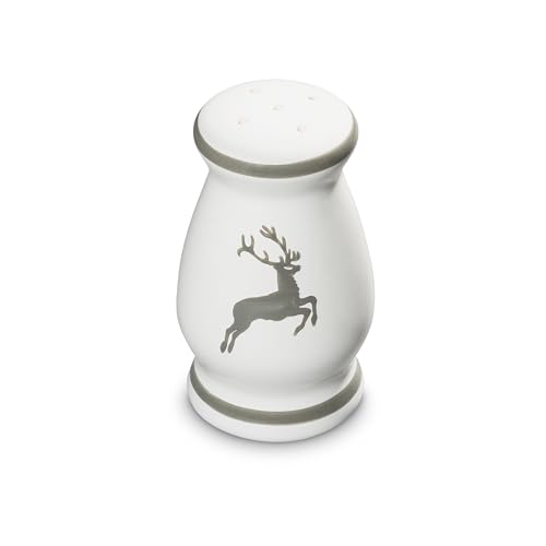 gmundner-keramik-salzstreuer-bauchig-5-3-cm-grauer-hirsch image 2