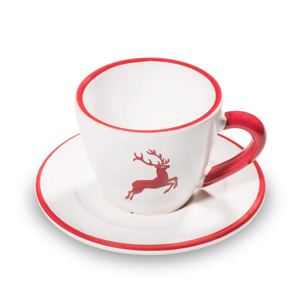 gmundner-keramik-espresso-for-you-gourmet-geschirrset-rubinroter-hirsch image 2