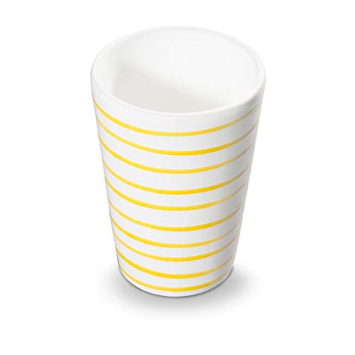 gmundner-keramik-trinkbecher-0-28-liter-gelbgeflammt-geschirr-handgemacht-in-ste image 3