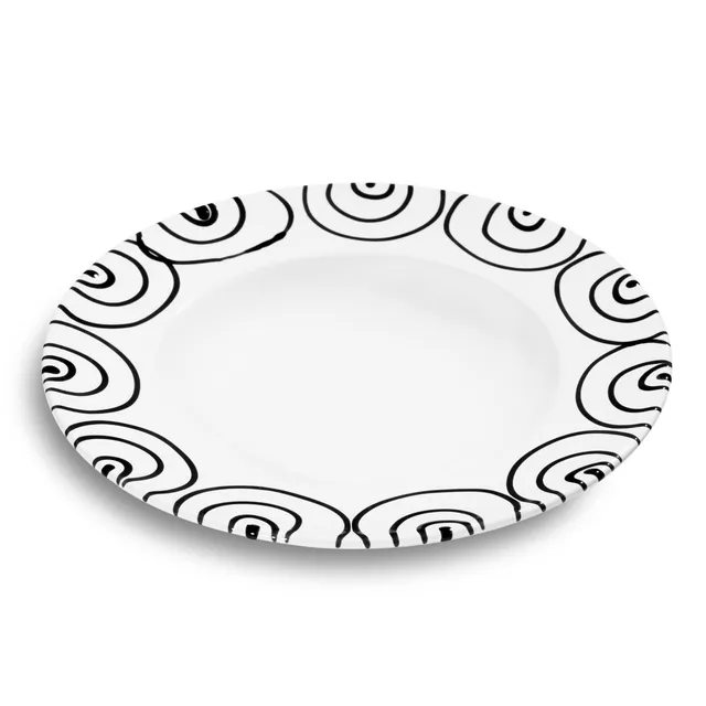 gmundner-keramik-schwarzgeflammt-pastateller-gourmet-29-cm-handgemacht-in-sterre image 1
