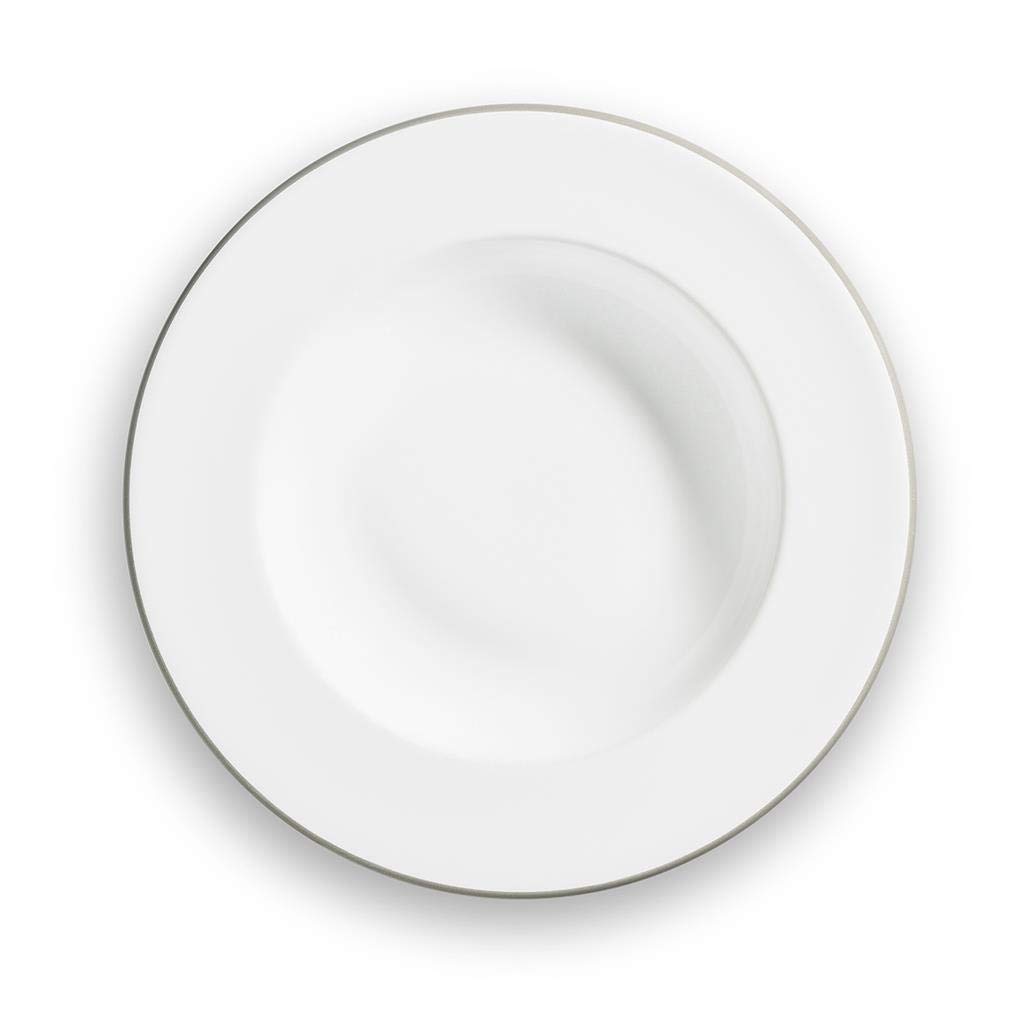 gmundner-keramik-suppenteller-gourmet-24-cm-grauer-rand-handgemacht-in-sterreich image 2