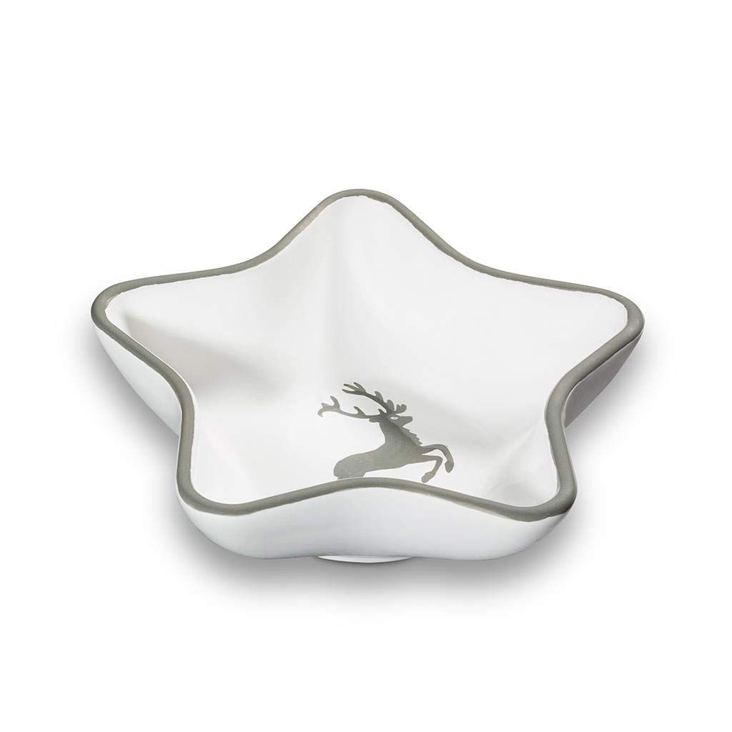 gmundner-keramik-sternschale-stella-14-cm-grauer-hirsch-handgemacht image 1