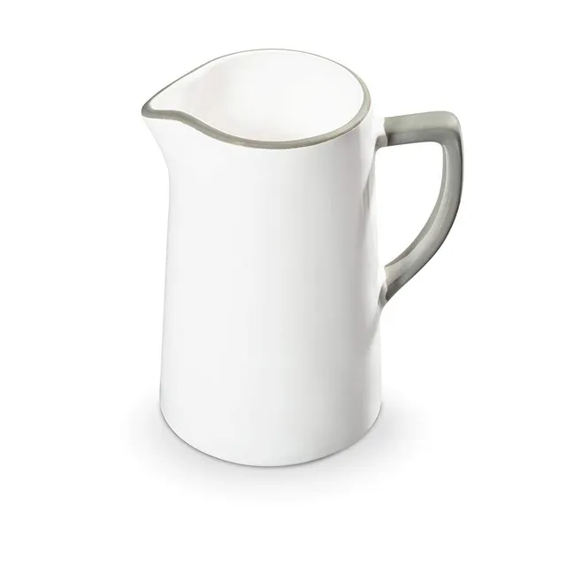 gmundner-keramik-wasserkrug-0-7-liter-grauer-rand image 1