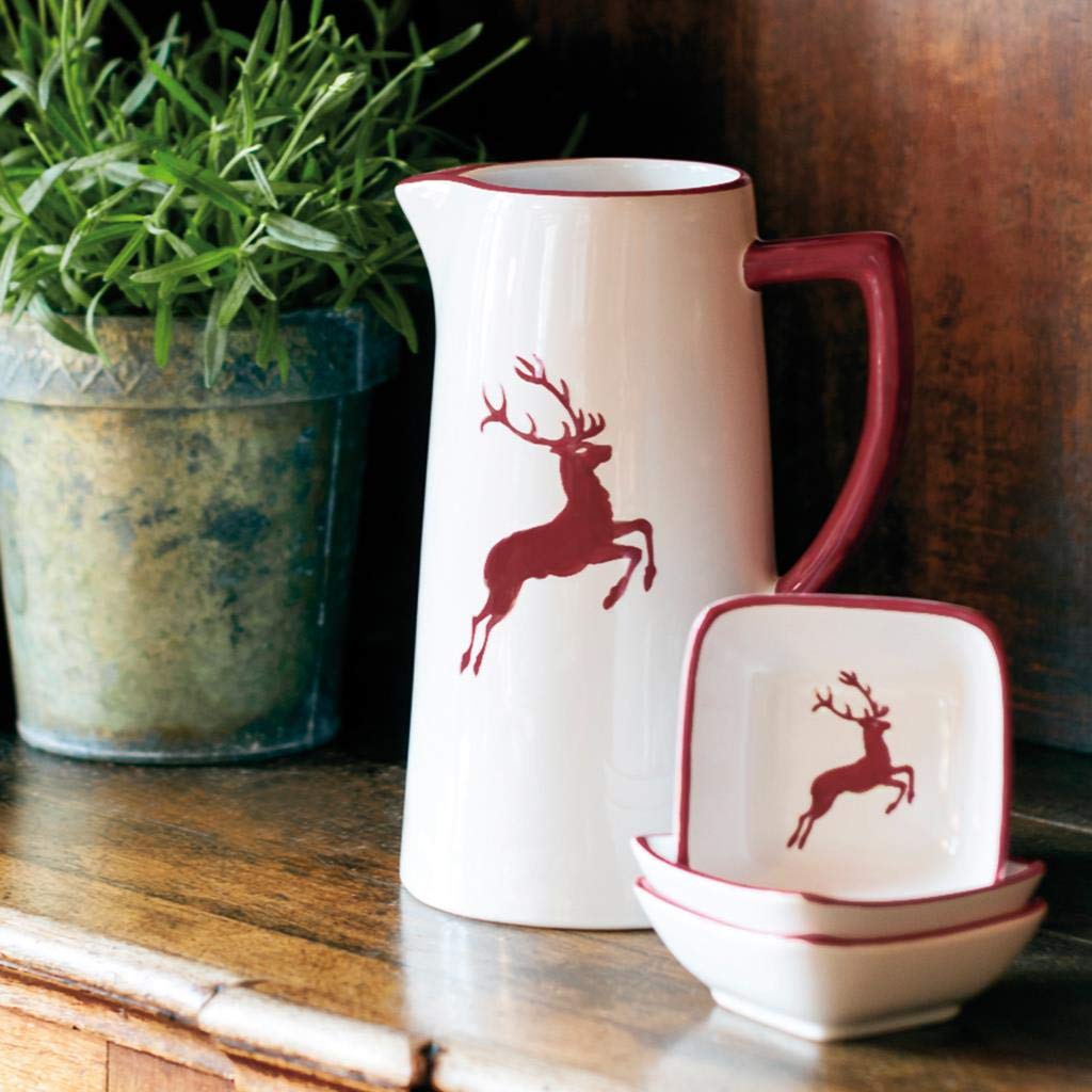 gmundner-keramik-bordeauxroter-hirsch-m-slischale-gro-0-4-liter image 6
