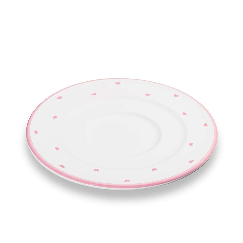 gmundner-keramik-herzerl-rosa-unterteller-kaffee-gourmet-16-cm image 1