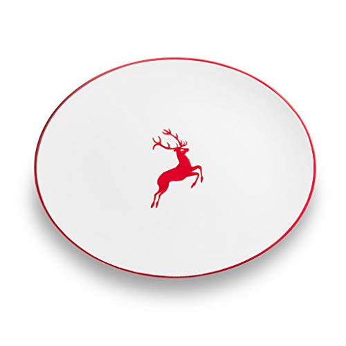 gmundner-keramik-platte-oval-33-x-26-cm-rubinroter-hirsch image 4