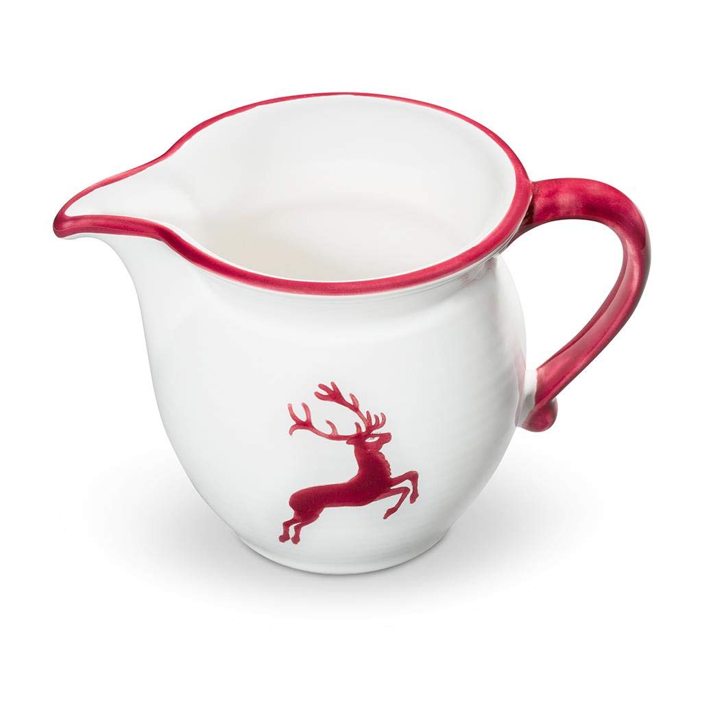 gmundner-keramik-milchgie-er-glatt-0-5-liter-bordeauxroter-hirsch image 1