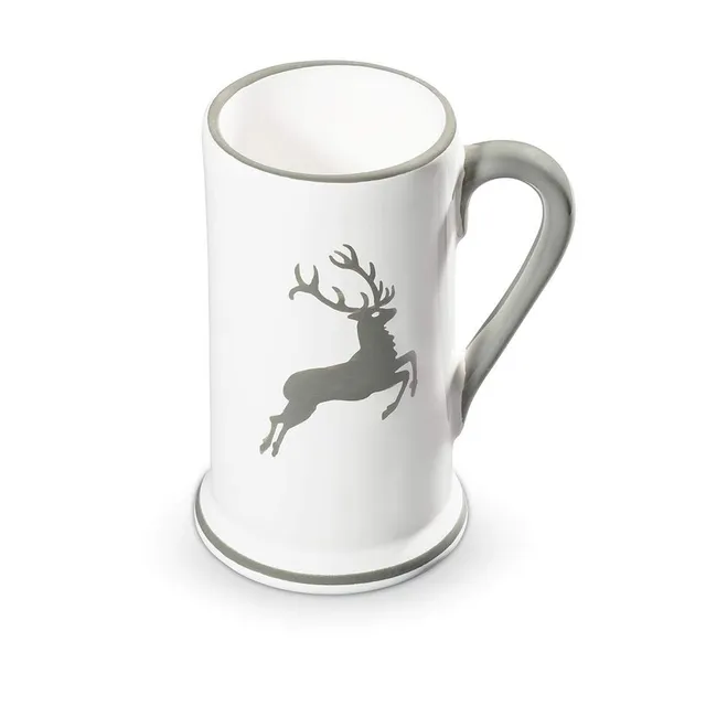 gmundner-keramik-bierkrug-0-3-l-grauer-hirsch image 1