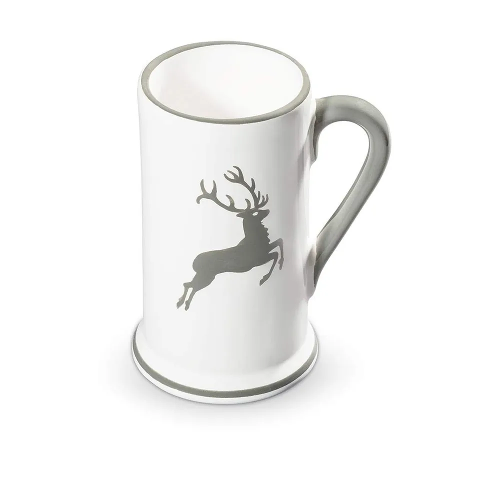 gmundner-keramik-bierkrug-0-3-l-grauer-hirsch image 1