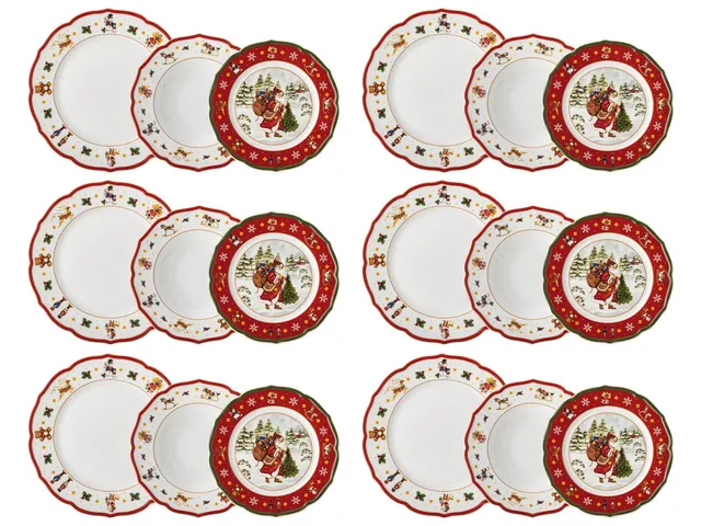 hutschenreuther-happy-wintertime-weihnachtsgeschirr-set-18-teilig-ffcr-6-persone image 1