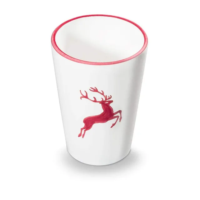 gmundner-keramik-trinkbecher-bordeauxroter-hirsch-0-28-liter-handgemacht-in-ster image 1