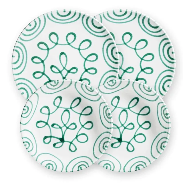 gmundner-keramik-dinner-for-two-classic-geschirrset-gr-ngeflammt-handgemacht-in- image 1