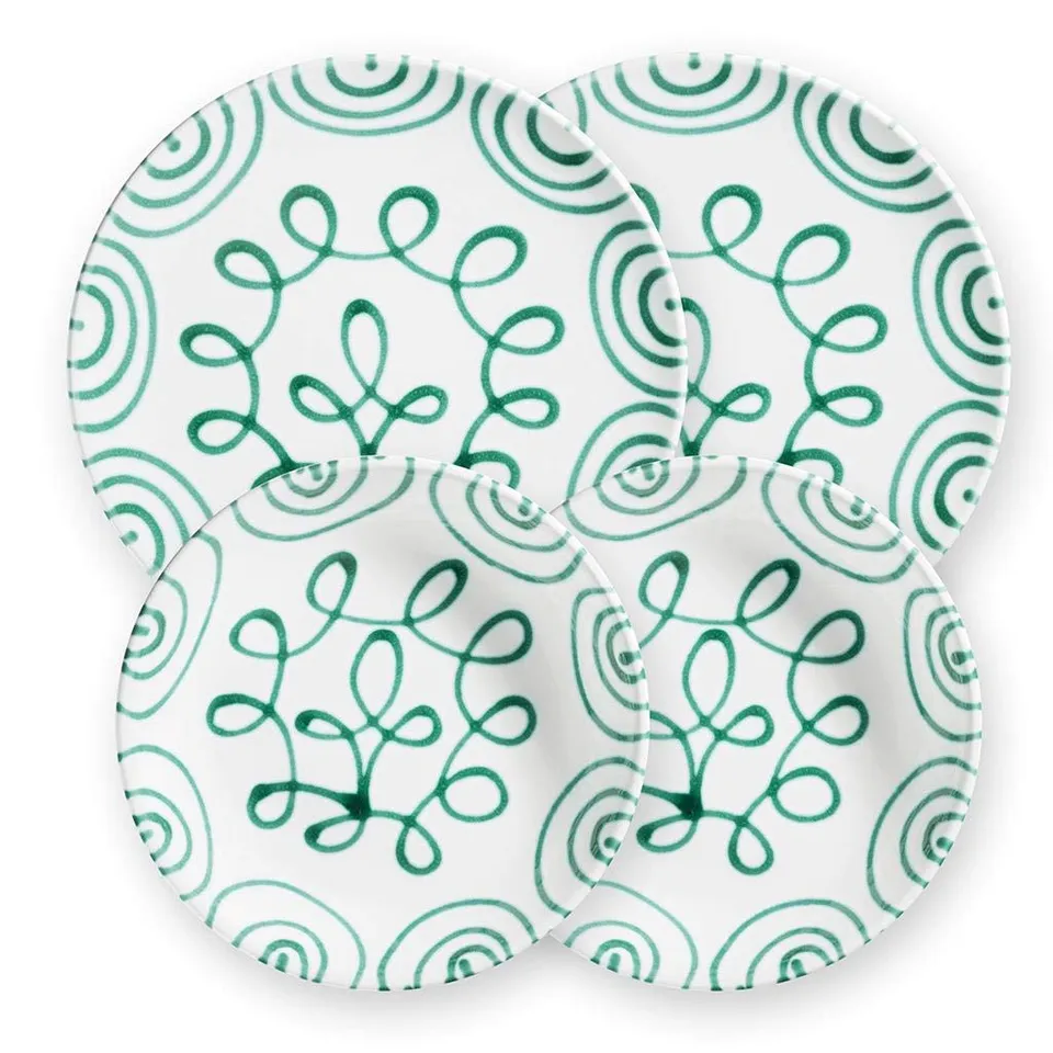 gmundner-keramik-dinner-for-two-classic-geschirrset-gr-ngeflammt-handgemacht-in- image 1