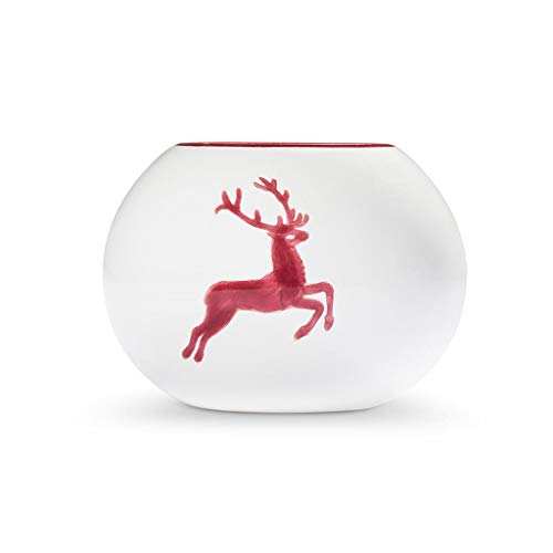 gmundner-keramik-kugel-leuchter-bordeauxroter-hirsch-8-5-cm-f-r-1-teelicht-handg image 6