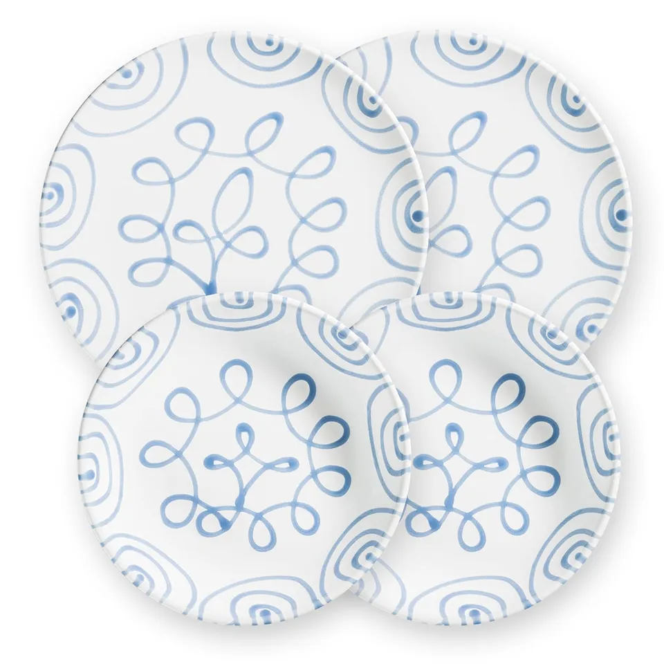 gmundner-keramik-service-dinner-f-r-2-blaugeflammt image 1