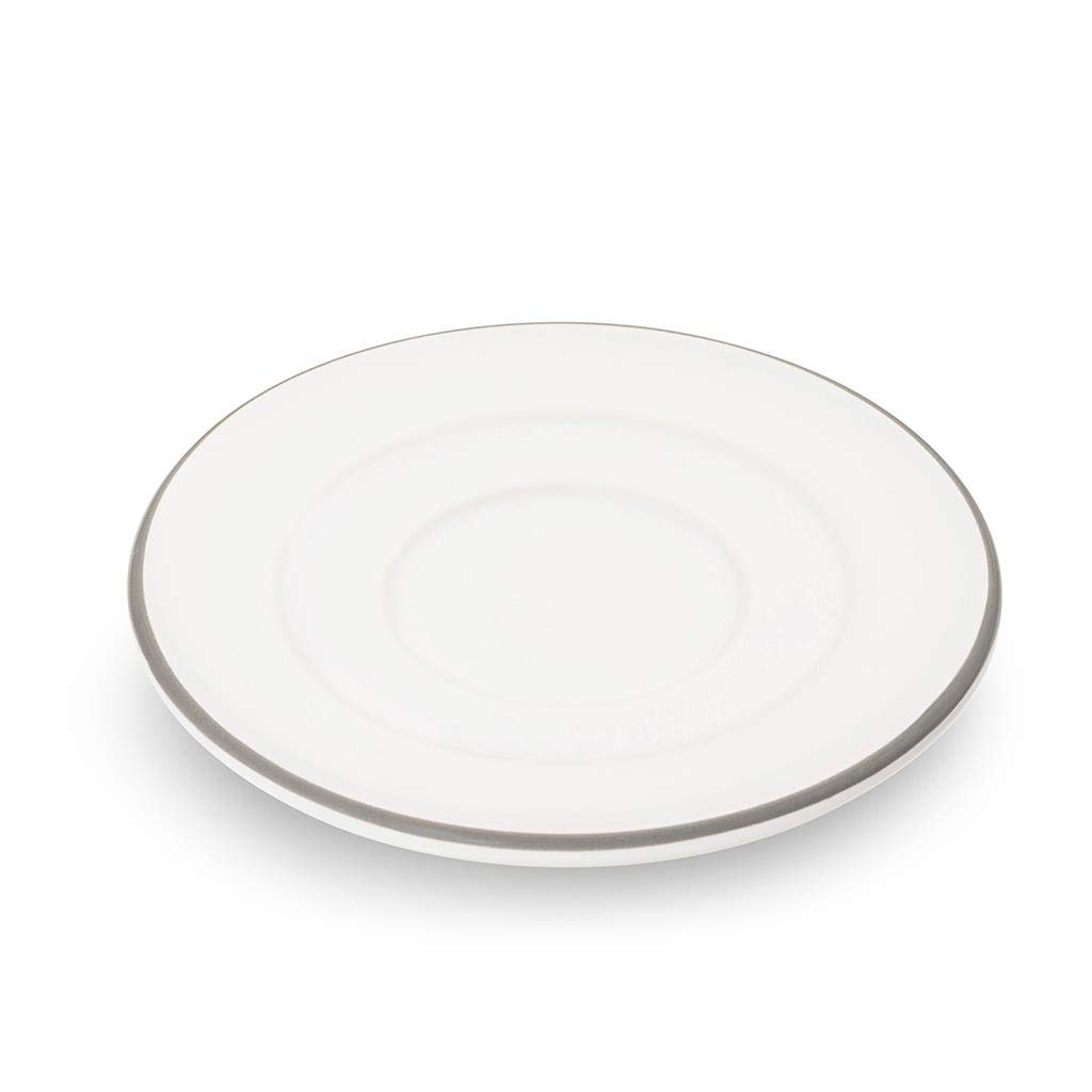 gmundner-keramik-unterteller-espresso-gourmet-grauer-rand-11-cm-durchmesser-hand image 1