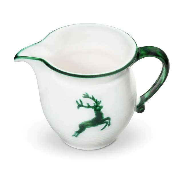 gmundner-keramik-milchgie-er-glatt-0-5-liter-gr-ner-hirsch-handgemacht-in-sterre image 1