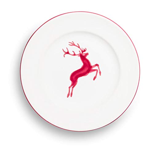 gmundner-keramik-dessertteller-gourmet-18-cm-bordeauxroter-hirsch image 4