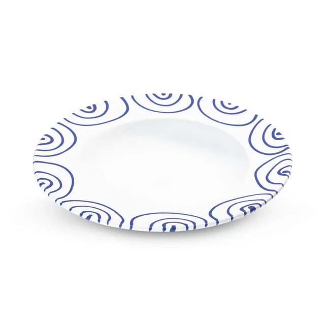 gmundner-keramik-dunkelblaugeflammt-suppenteller-gourmet-24-cm image 1