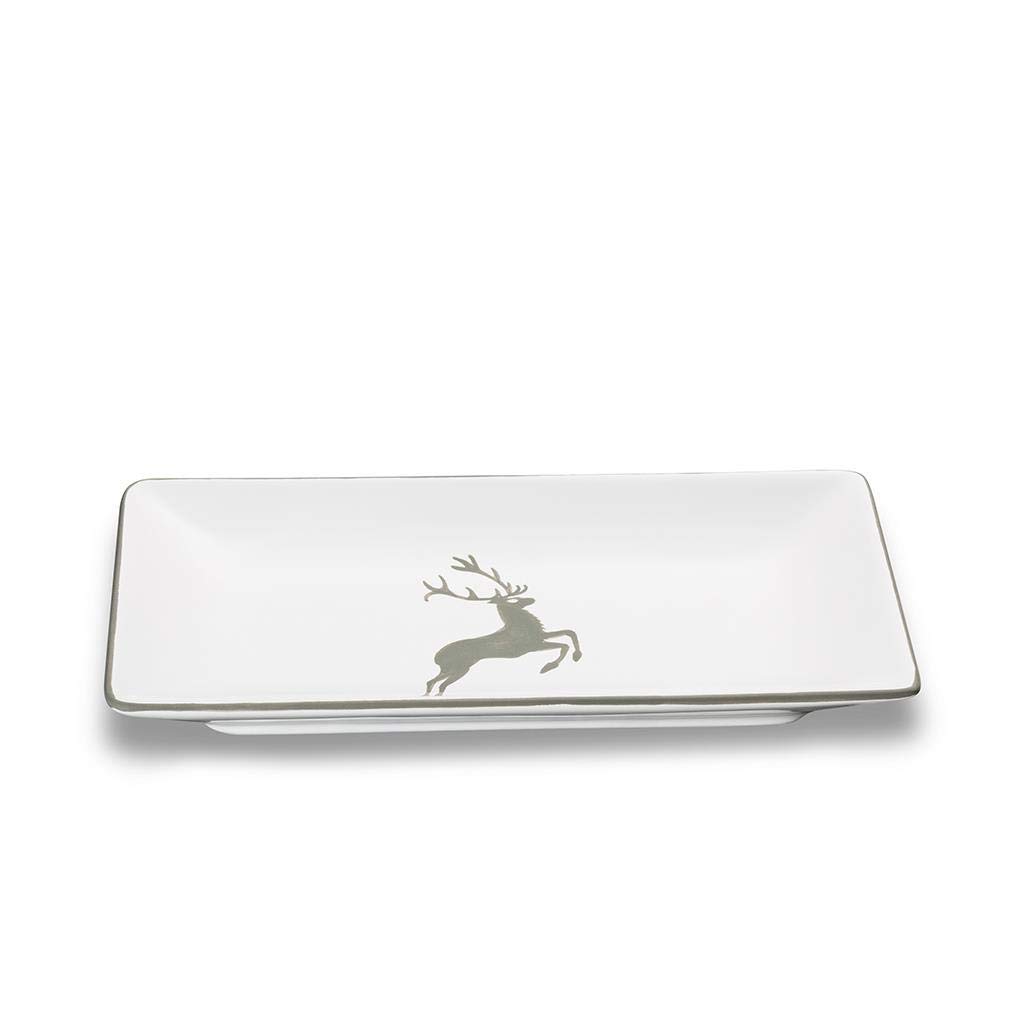 gmundner-keramik-snackschale-grauer-hirsch-22-x-11-cm-handgemacht-in-sterreich image 1