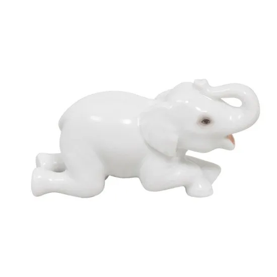 augarten-elefantenbaby-liegend-porzellanfigur image 1