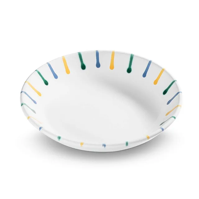 gmundner-keramik-buntgeflammt-suppenteller-cup-20-cm image 1