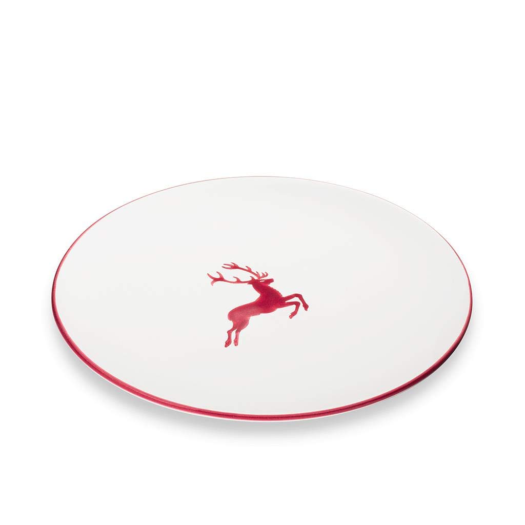 gmundner-keramik-bordeauxroter-hirsch-speiseteller-28-cm image 1