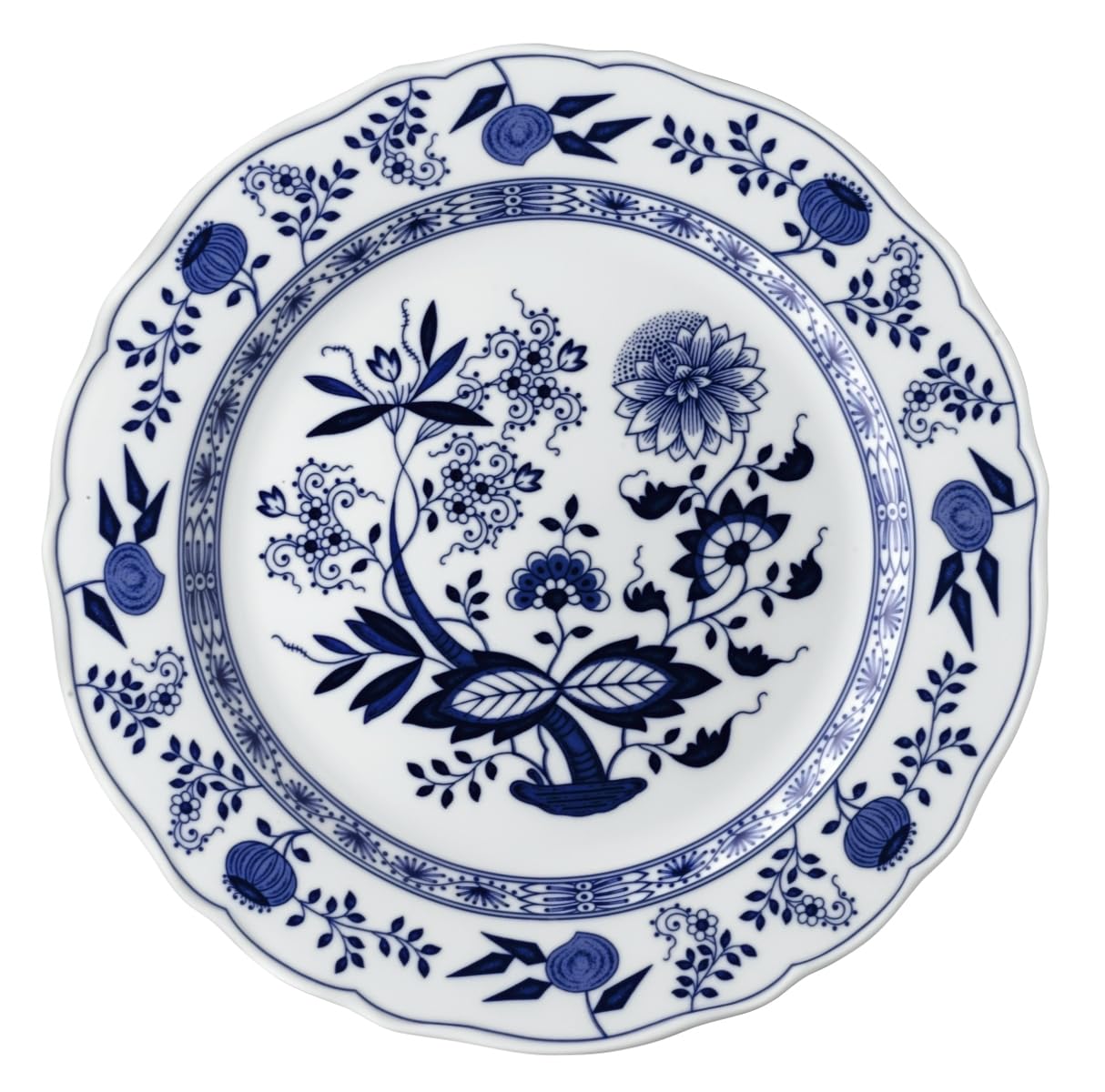 hutschenreuther-blau-zwiebelmuster-platzteller-mit-fahne-31-cm image 1