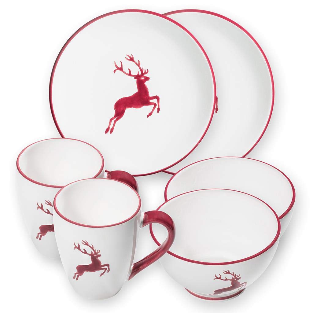 gmundner-keramik-bordeauxroter-hirsch-h-ttenfr-hst-ck-f-r-2-6-teilig-fr-hst-ckss image 1