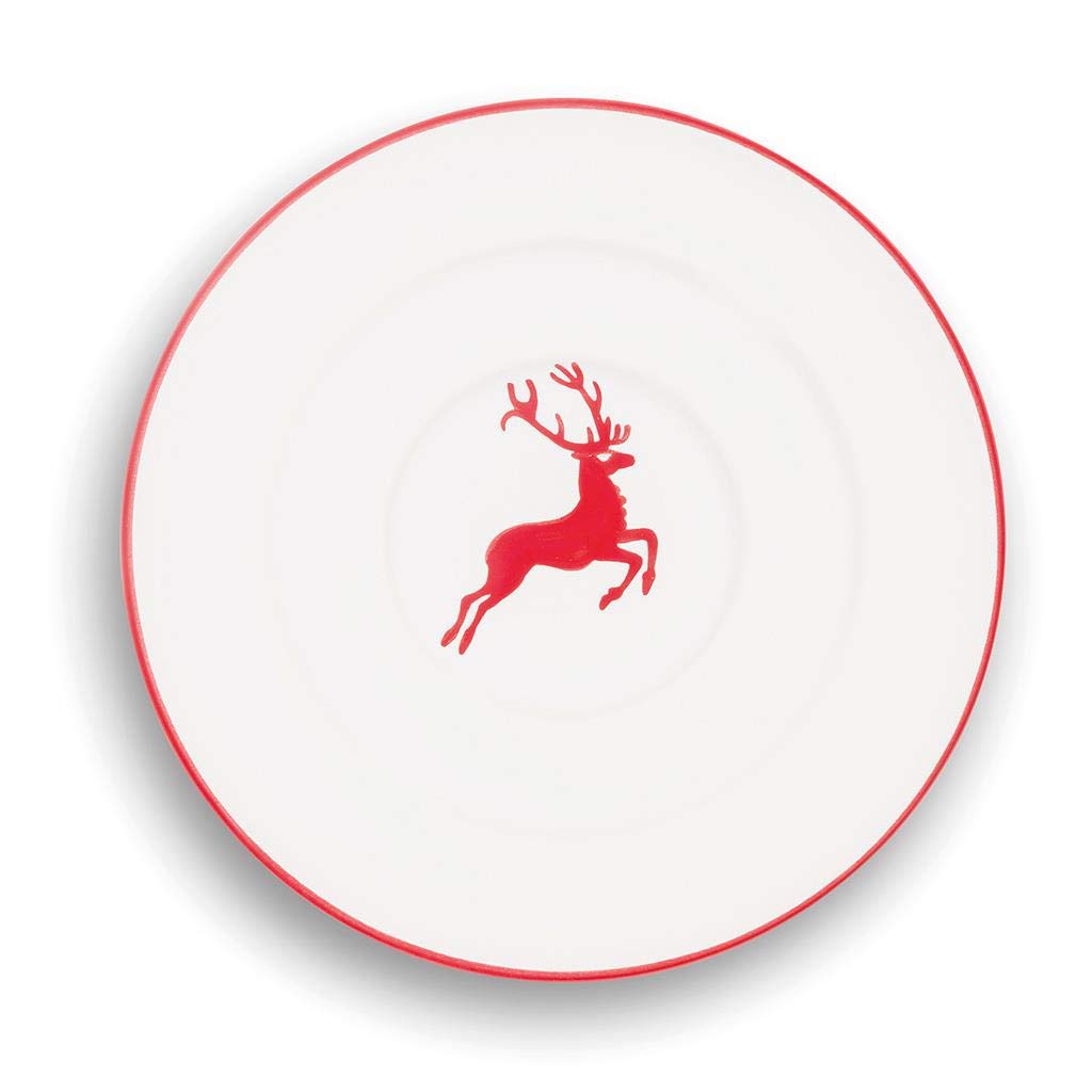 gmundner-keramik-unterteller-kaffee-gourmet-16-cm-rubinroter-hirsch image 2