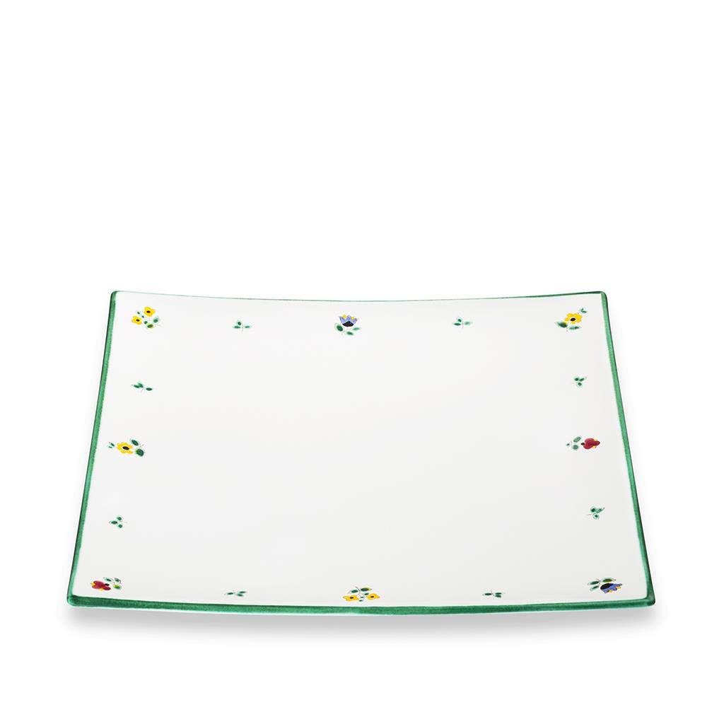 gmundner-keramik-platzteller-eckig-31-x-31-cm-streublume image 1