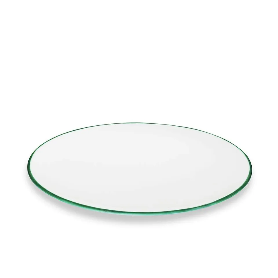 gmundner-keramik-platte-oval-28-x-21-cm-dekor-gr-ner-rand-handgemacht-in-sterrei image 1
