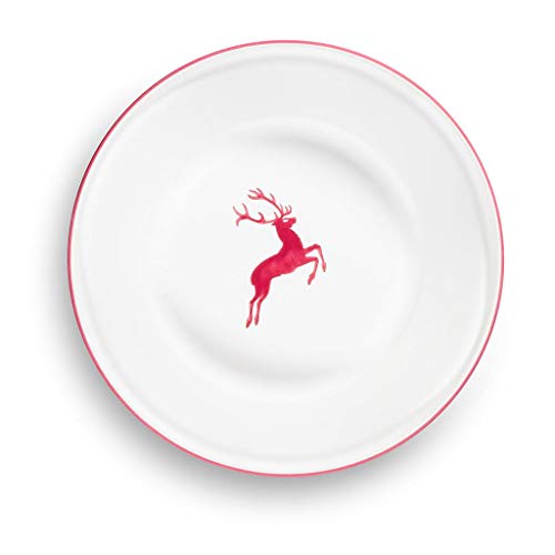 gmundner-keramik-reifsch-ssel-ohne-henkel-bordeauxroter-hirsch-28-cm-handgemacht image 5