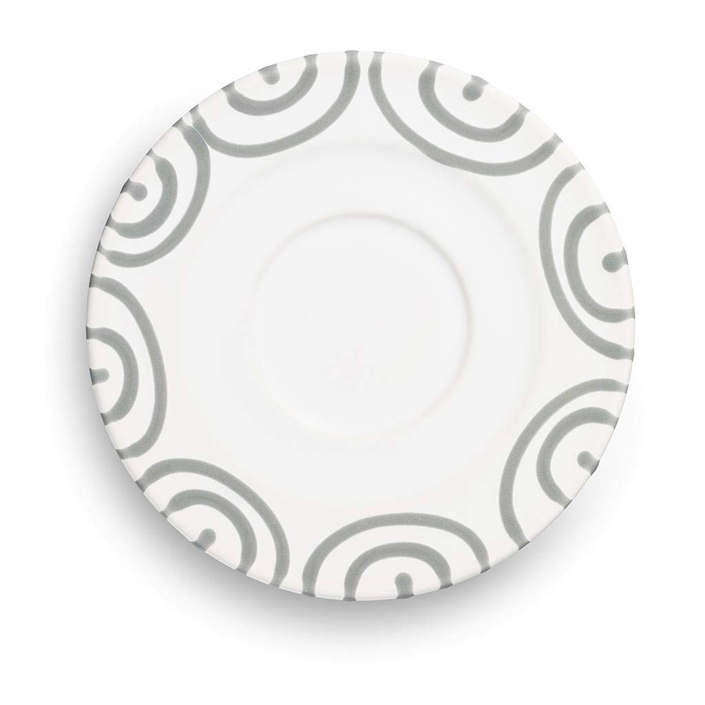 gmundner-keramik-unterteller-cappuccino-gourmet-14-cm-graugeflammt image 2