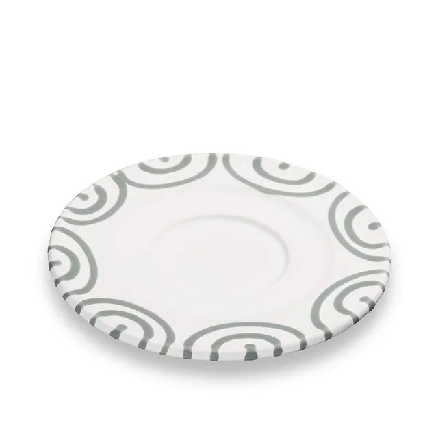 gmundner-keramik-unterteller-cappuccino-gourmet-14-cm-graugeflammt image 1
