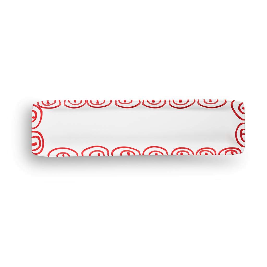 gmundner-keramik-baguetteschale-42-x-10-x-3-cm-rotgeflammt image 2
