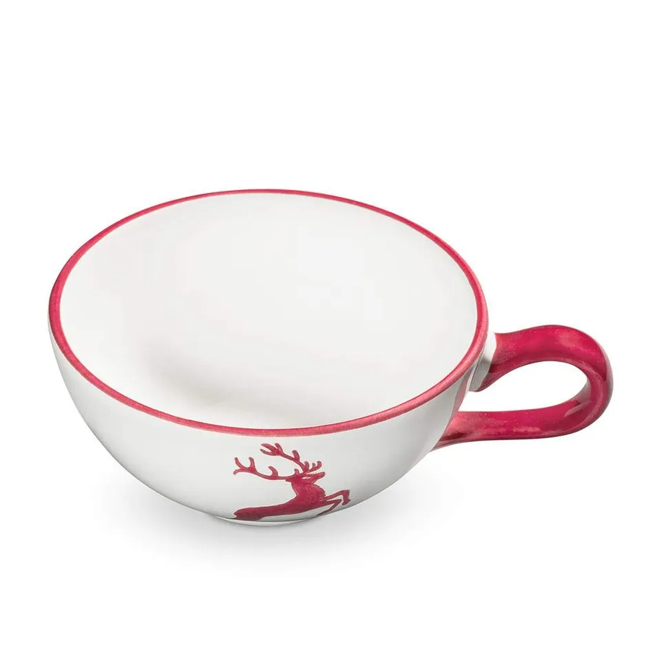 gmundner-keramik-teetasse-bordeauxroter-hirsch-170-ml-handgemachte-keramik-aus-s image 1