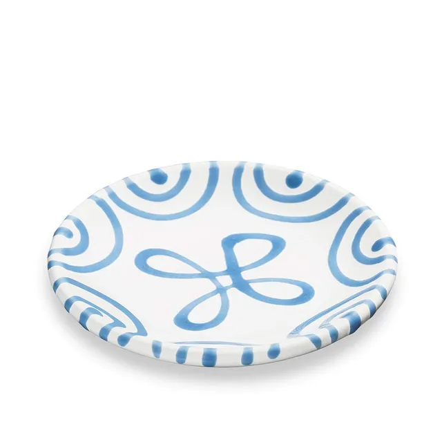 gmundner-keramik-unterteller-f-r-mokkatasse-11-cm-blaugeflammt-handgemachte-kera image 1