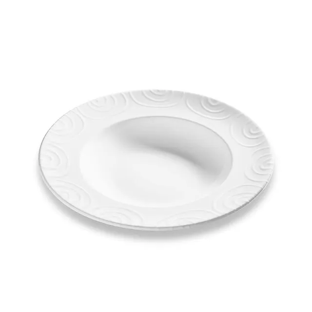 gmundner-keramik-pastateller-gourmet-29-cm-wei-geflammt image 1