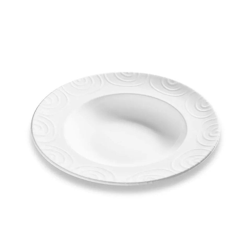 gmundner-keramik-pastateller-gourmet-29-cm-wei-geflammt image 1