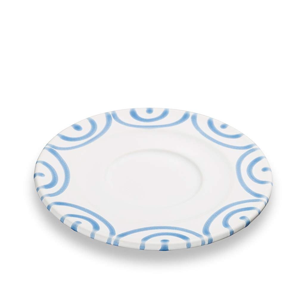 gmundner-keramik-unterteller-cappuccino-gourmet-14-cm-blaugeflammt image 1