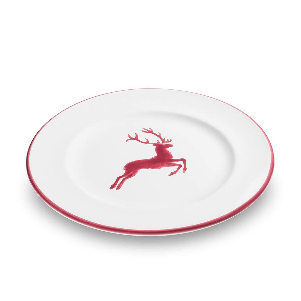 gmundner-keramik-dessertteller-gourmet-22-cm-rubinroter-hirsch image 4