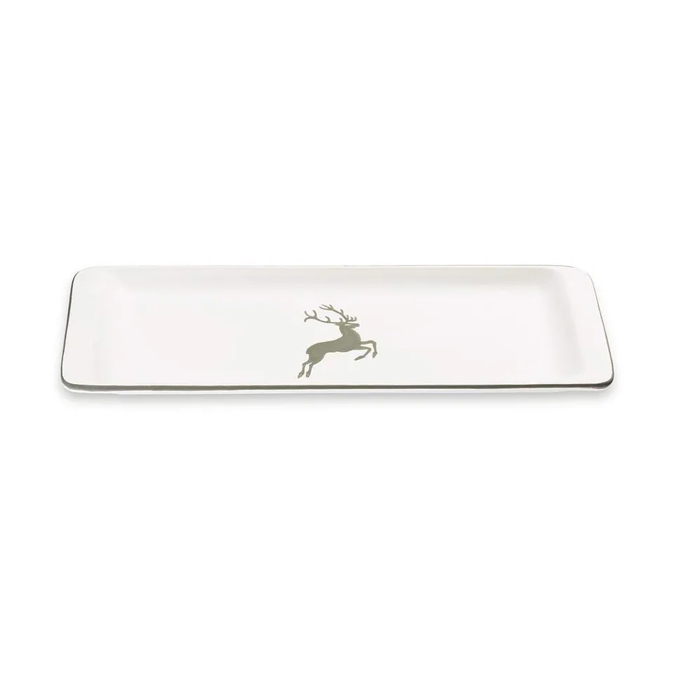 gmundner-keramik-stollenplatte-grauer-hirsch-42-x-16-x-2-5-cm-handgemacht-in-ste image 1