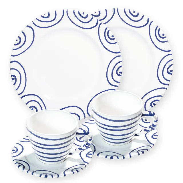 gmundner-keramik-fr-hst-ck-set-f-r-2-gourmet-dunkelblaugeflammt image 1