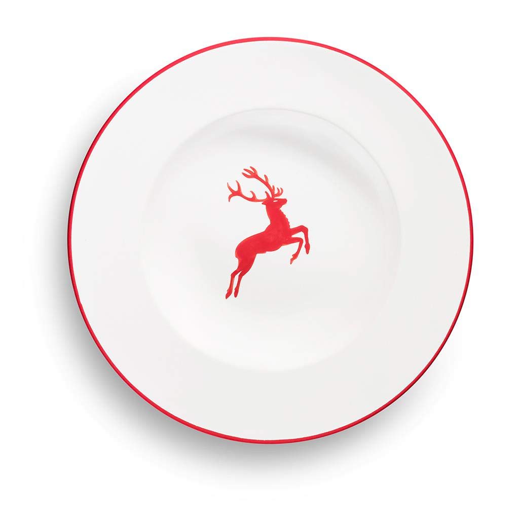 gmundner-keramik-pastateller-gourmet-29-cm-rubinroter-hirsch image 2