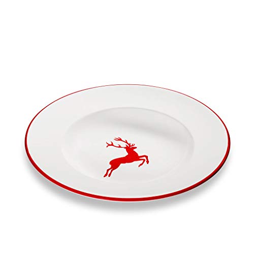 gmundner-keramik-pastateller-gourmet-29-cm-rubinroter-hirsch image 4